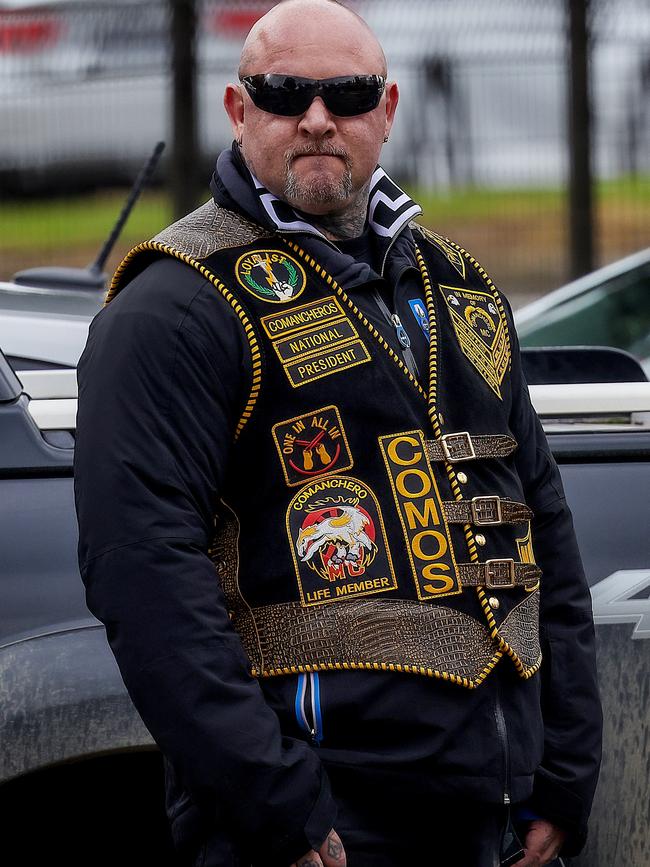 Comanchero Motorcycle Club President Mick Murray. Picture: Ian Currie