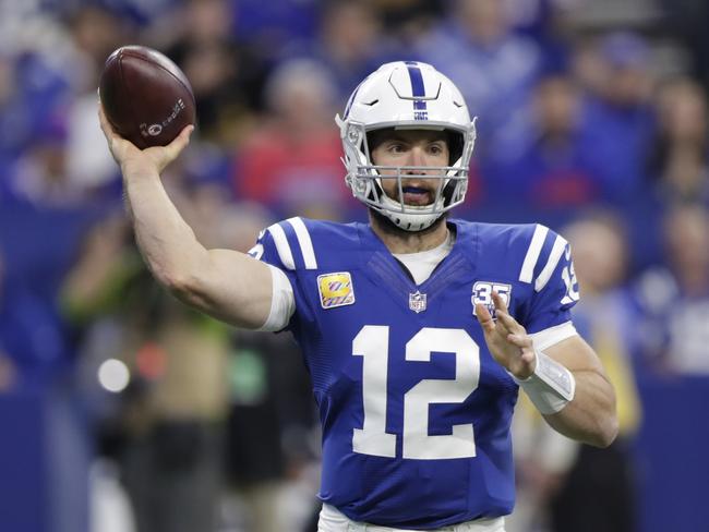 Indianapolis Colts quarterback Andrew Luck (12) is up against the tough Jacksonville defence this week. Picture: AP Photo