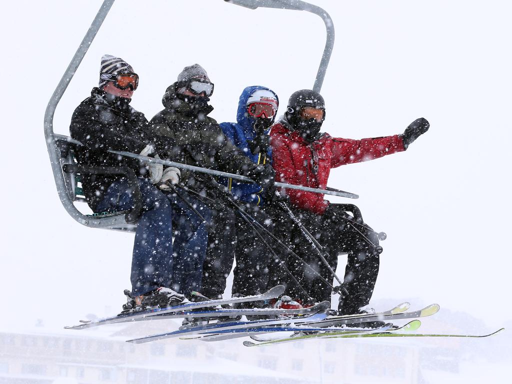 Skiers at Perisher resort in 2015. Picture: Andrew Murray