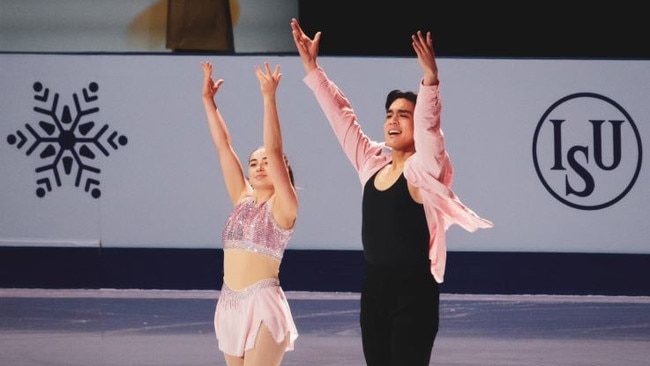 US figure skater Luke Wang (right) has reacted to the tragedy. Photo: X