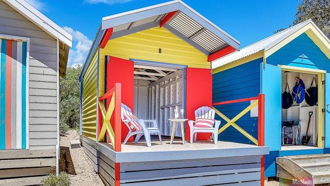 This beach box at <a href="https://www.realestate.com.au/property-house-vic-mornington-132493066" target="_blank">8 Mills Beach, Mornington</a> has a $250,000-$275,000 price guide.