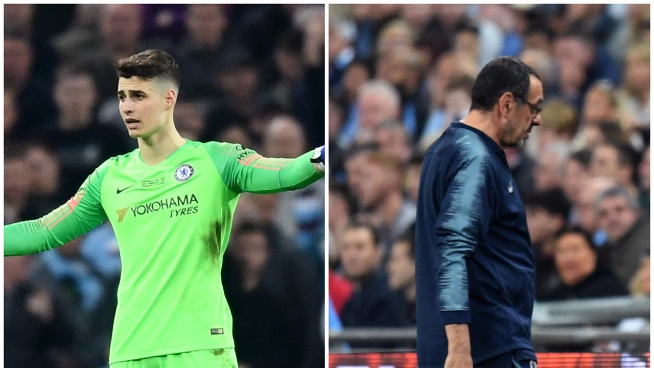 Kepa refused to go off and Maurizio Sarri blew up!