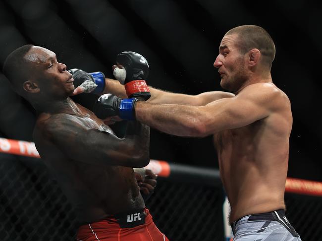 Strickland shocked the world when he beat Israel Adesanya in Sydney last year. Picture: Mark Evans/Getty Images