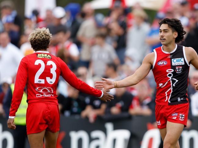 St Kilda is on top of the ‘Summer Ladder’ after their two pre-season wins. Picture: Dylan Burns