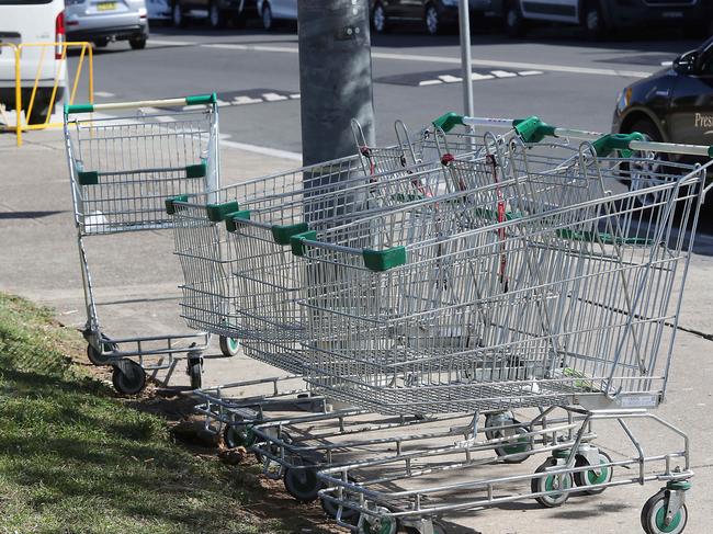 Shopping trolleys are regularly dumped on Sydney streets. Picture: AAP/Carmela Roche