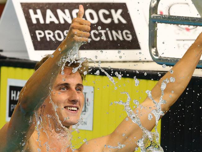 SWIMMING - Hancock Prospecting 2016 Australian Swimming Championships at SA Aquatic Centre. Men 50 LC Metre Freestyle Final. Cameron McEvoy winner Picture Sarah Reed