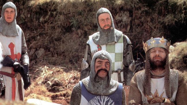 Monty Python’s Michael Palin, Eric Idle (back), Terry Jones and Graham Chapman