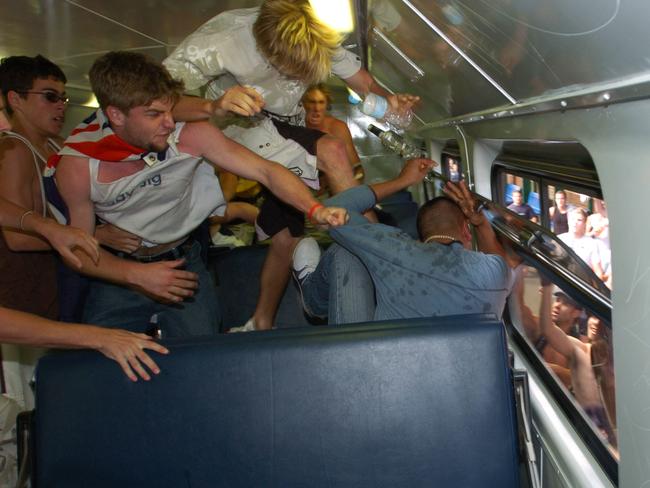The Cronulla riots on Australia Day, 2005 put racism firmly on the national agenda. In this picture Aussie youths were looking for middle eastern looking men to fight.