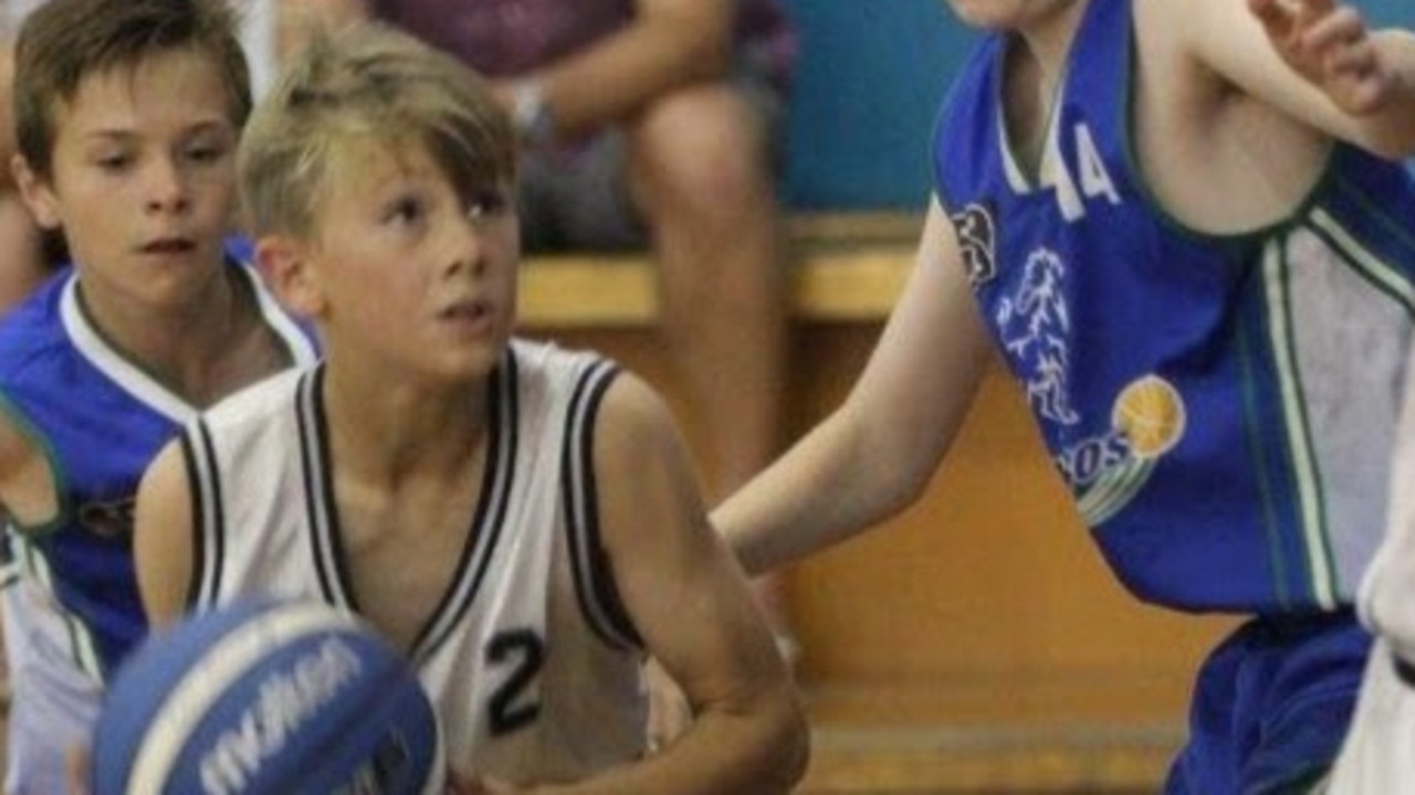 Johnny Furphy playing junior basketball for Collingwood. Picture: Supplied