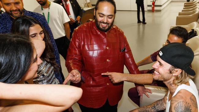 Justin Bieber at Anant Ambani and Radhika Merchant’s wedding celebrations.