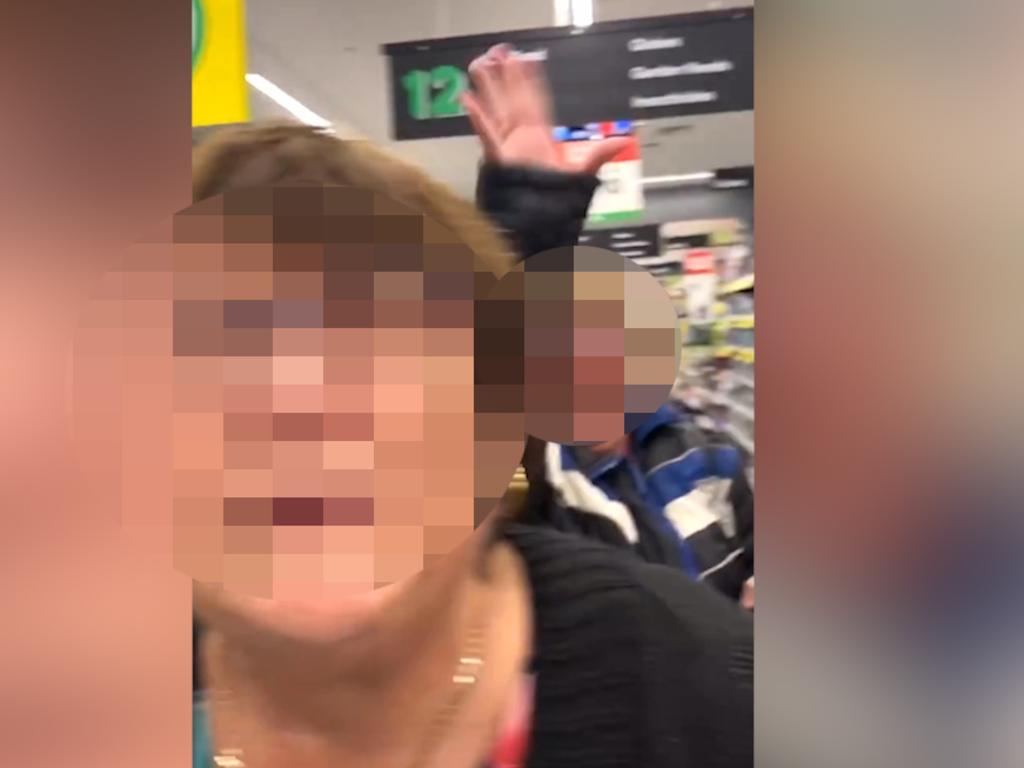 A woman has been filmed having a racist rant at Woolies. Picture: @hairwithlinda