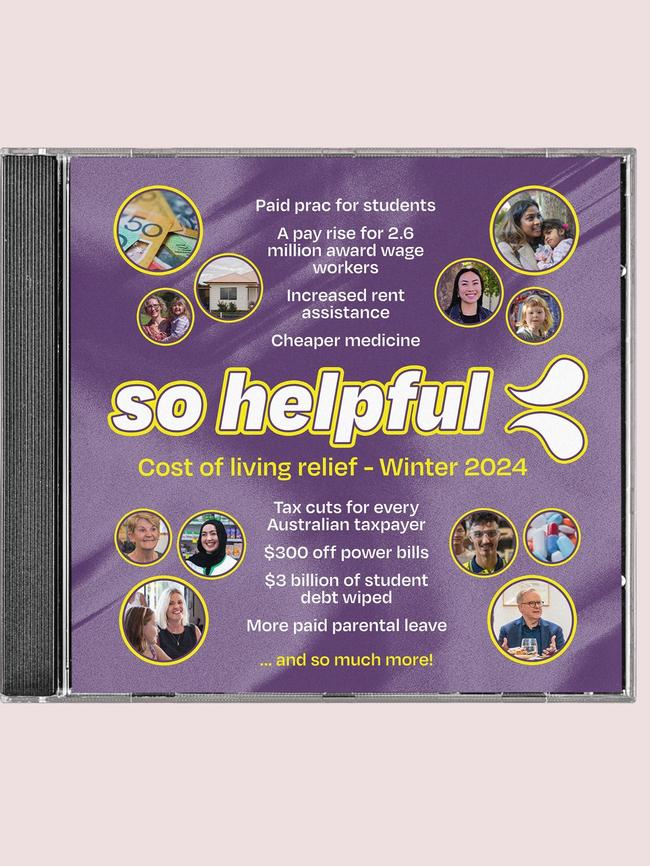 Prime Minister Anthony Albanese has come under fire after making light of the cost of living crisis with a 'cringe' parody of the 'So Fresh' CDs. Picture: X