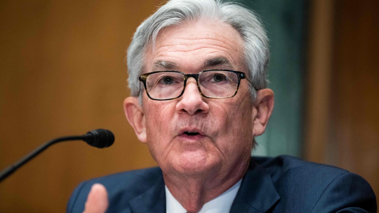 US Federal Reserve Chairman Jerome Powell is expected to announce the first post-pandemic interest rate hike on Thursday morning Australian time. Picture: Tom Williams / AFP