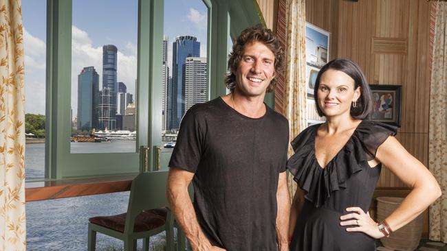 Owner Adam Flaskas and designer Anna Spiros at Mr Percival’s. Photo Lachie Millard