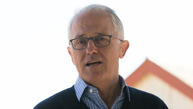 Prime Minister Malcolm Turnbull is seen during a visit to the township of Blackall, Queensland, Tuesday, June 5, 2018. Malcolm Turnbull and his senior National Party colleagues are touring regional NSW and Queensland towns this week to visit communities struggling with drought. (AAP Image/Lisa ALexander) NO ARCHIVING