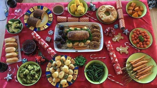 A completely vegan roast meal displayed for Christmas. Picture: The Cruelty Free Shop 