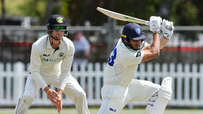 Jason Sangha batting for the Blues.