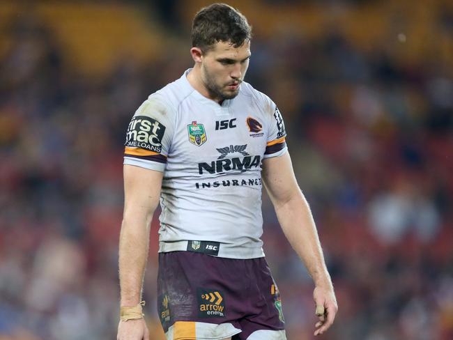 Corey Oates dejected after the losing to the Eels.