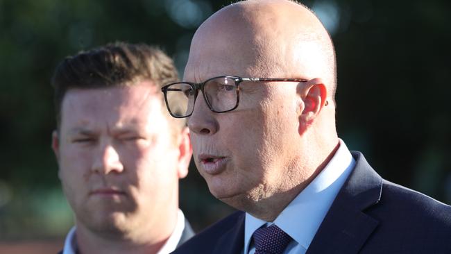 Peter Dutton said he was eyeing off suburbs with an existing coal-fired power generator. Picture: NCA NewsWire / David Crosling