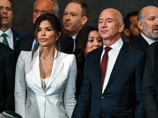 Lauren Sanchez and partner US businessman Jeff Bezos. Picture: AFP