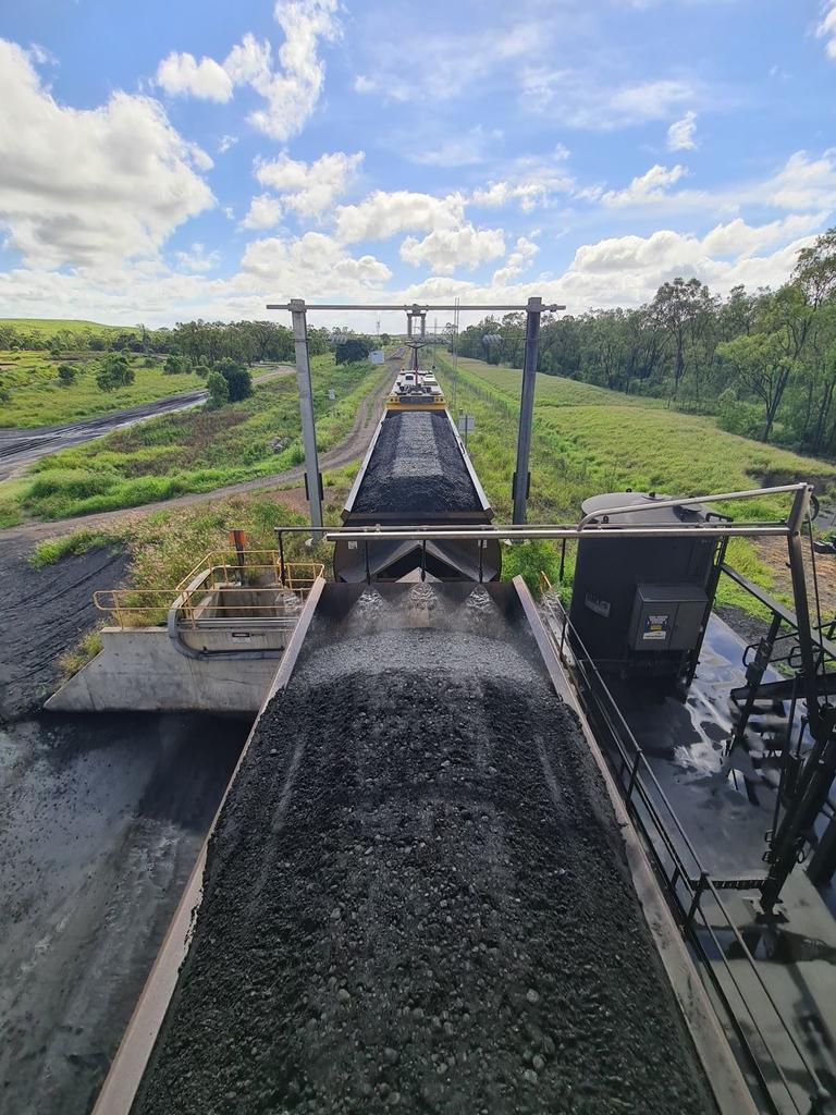 The second wagon of 10,500 tonnes of coal to be shipped to Japan. Picture: MetRes