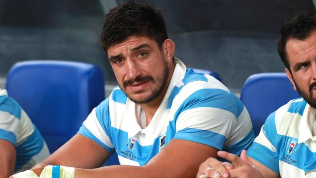 Argentina’s Tomas Lavanini after he was sent off. Picture: Getty Images