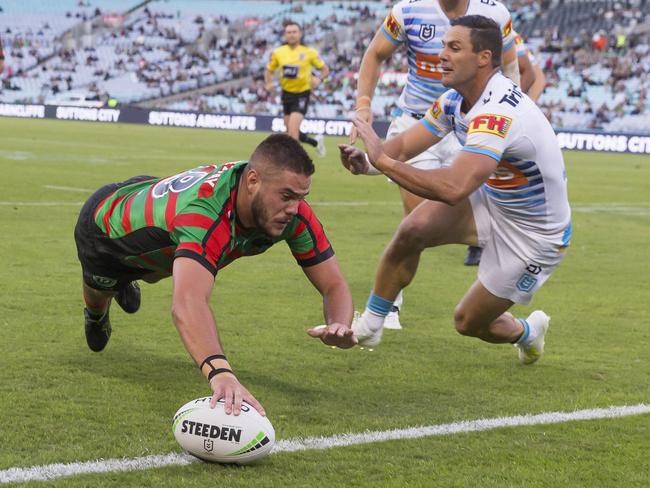 Corey Allan of the Rabbitohs provides useful bye round coverage as well as money-making appeal. Picture: AAP Image/Craig Golding