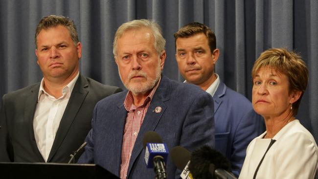 Shooters, Fishers and Farmers’ MPs (from left) Phil Donato, Roy Butler, Robert Borsak, and Helen Dalton. Picture: Liam Driver