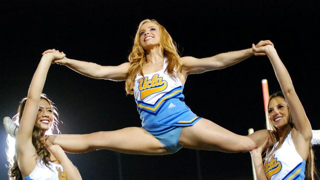 UCLA cheerleaders in action.