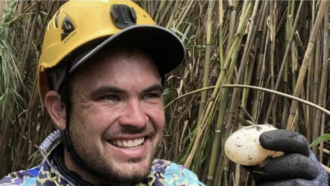 Chris Wilson was collecting eggs from the helicopter when it crashed near the King River in February 2022, killing him. Picture: Supplied