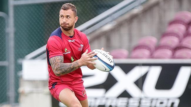 Quade Cooper trains with the Queensland Reds at Ballymore. Photographer: Liam Kidston.