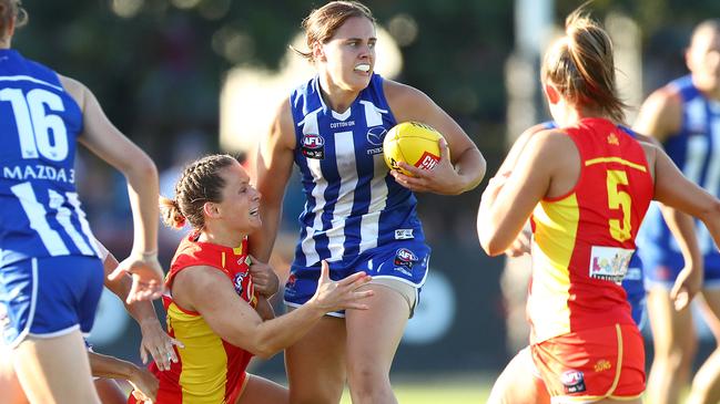 Garner was given best on ground honours against Gold Coast — one of only two games she polled votes in. Picture: Getty