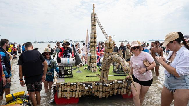 Titan 2 at the Darwin Beer Can Regatta race at Mindil Beach, 2023. Picture: Pema Tamang Pakhrin