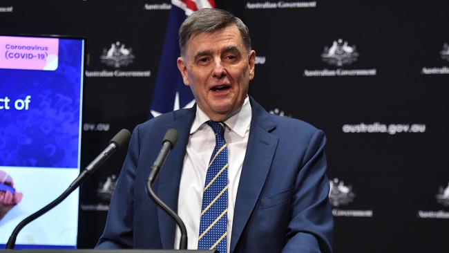 Australia’s Chief Medical Officer, Dr Brendan Murphy, has repeatedly said “the risk to children of coronavirus is extremely low”. Picture: AAP/Mick Tsikas