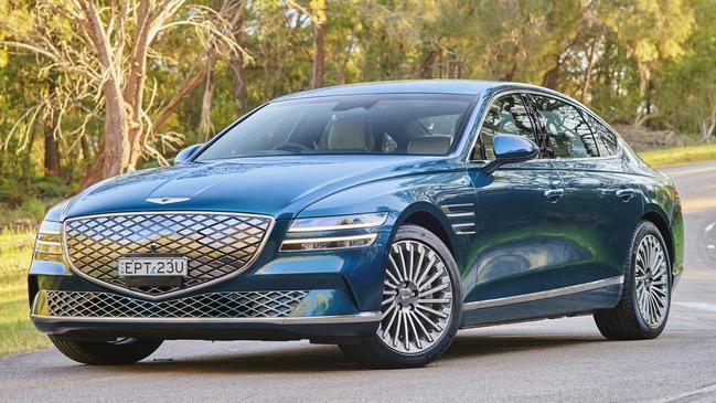 The Genesis Electrified G80 will take on the likes of Audi and Mercedes-Benz. Picture: Supplied.