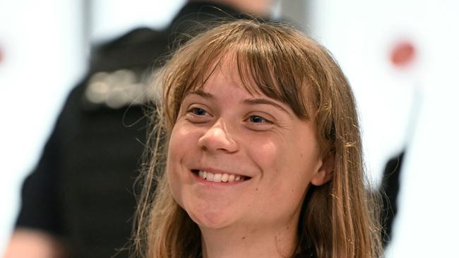 Swedish campaigner Greta Thunberg talks to journalists upon her arrival to Roissy-Charles de Gaulle Airport, as she left Israel on a flight to Sweden via France, after she was detained along with other activists aboard a Gaza-bound aid boat, on June 10, 2025. Thunberg departed Israel on a flight from Tel Aviv to Sweden (via France). Of the 12 people on board the Madleen carrying food and supplies for Gaza, five French activists were taken into custody after they refused to leave Israel voluntarily. (Photo by Hugo MATHY / AFP) / âThe erroneous mention[s] appearing in the metadata of this photo by Hugo MATHY has been modified in AFP systems in the following manner: [---] instead of [---]. Please immediately remove the erroneous mention[s] from all your online services and delete it (them) from your servers. If you have been authorized by AFP to distribute it (them) to third parties, please ensure that the same actions are carried out by them. Failure to promptly comply with these instructions will entail liability on your part for any continued or post notification usage. Therefore we thank you very much for all your attention and prompt action. We are sorry for the inconvenience this notification may cause and remain at your disposal for any further information you may require.â