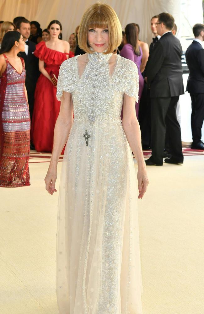Vogue Editor-in-Chief Anna Wintour arrives for the 2018 Met Gala. Picture: AFP PHOTO / Angela WEISS.