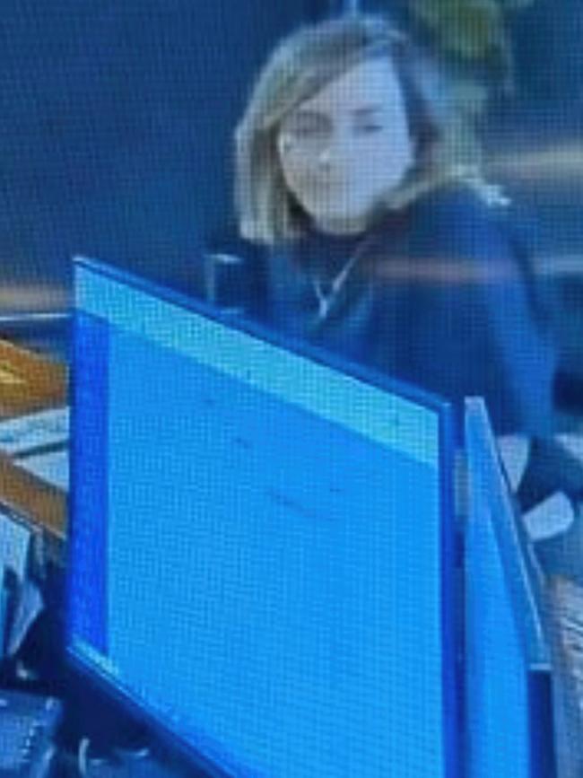 CCTV footage of Samantha Alampi. Picture: Supplied