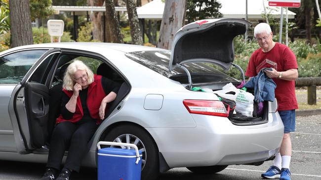 Ian and Erika Parrish have been living out of their car while they work to lock in accommodation Picture: Glenn Hampson