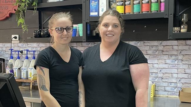 Cafe staff member Tanya Townend (left) and owner Shinade Harper are paying tribute to a dear friend who recently passed away.