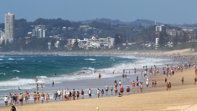 The crowds at Narrowneck yesterday. Picture: Adam Head