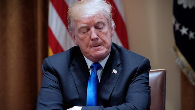Donald Trump at a bipartisan meeting with members of Congress in the White House. Picture: AFPw