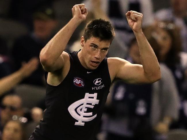 Matthew Kreuzer was one of Carlton’s best on Sunday.