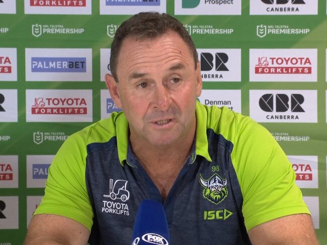 Ricky Stuart wasn't happy. Photo: NRL