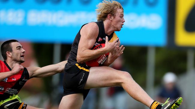 Josh Scott (Glenelg) was an SANFL powerhouse before joining Jervois. Picture: Calum Robertson