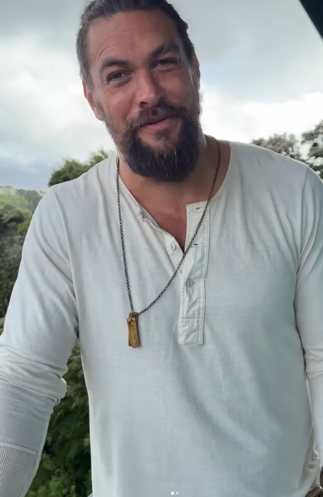 Aquaman star Jason Momoa recently enjoyed a soak in Wai Ariki’s pools. Picture: Instagram/prideofgypsies