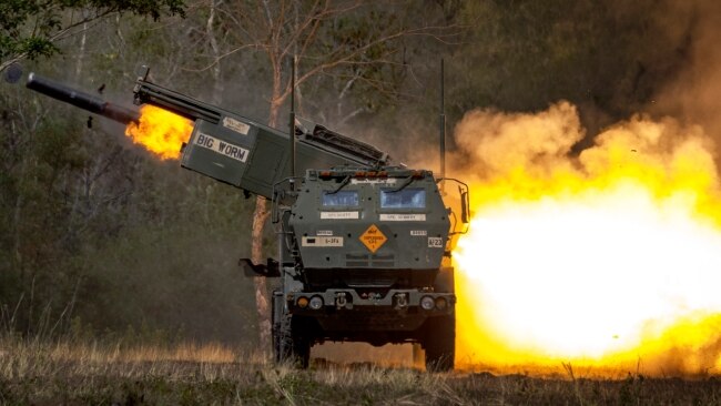 About $1.6bn will go towards long-range strike capabilities of HIMARS launchers, as well as Precision Strike Missiles, which would see missiles range extend from 40 kilometres to 500kms. Picture: Getty