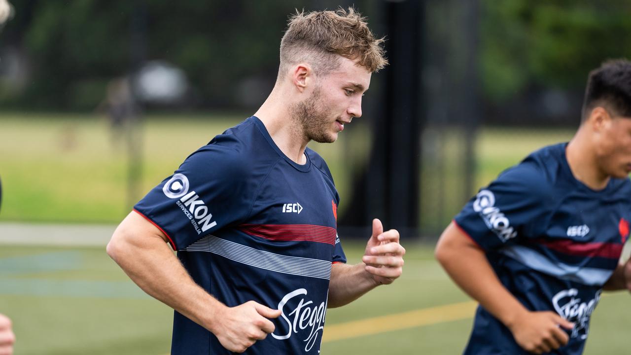 Sam Walker during Roosters training. Source: Roosters Digital