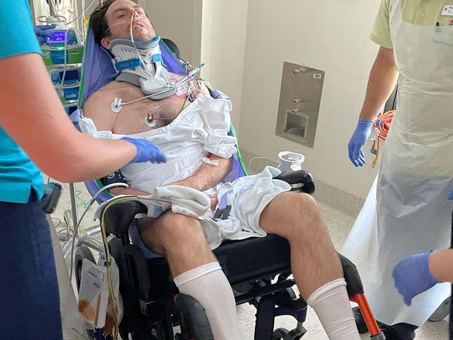 Andrew Regan has been left an incomplete quadriplegic and hopes to regain use of his arms.