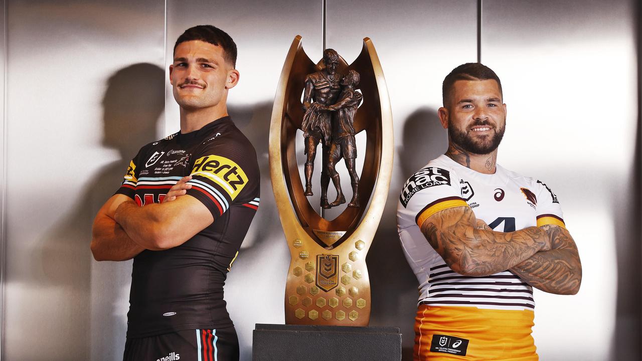 (L – R) Grand final halfbacks Nathan Cleary and Adam Reynolds. Picture: Sam Ruttyn